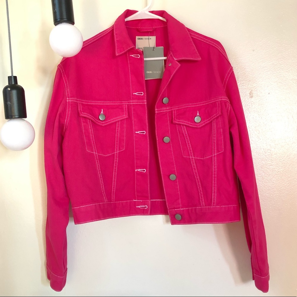 ASOS Denim Hot Pink Jean Jacket